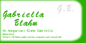 gabriella blahm business card